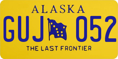 AK license plate GUJ052