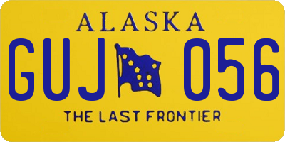 AK license plate GUJ056