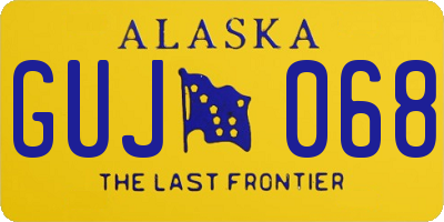 AK license plate GUJ068