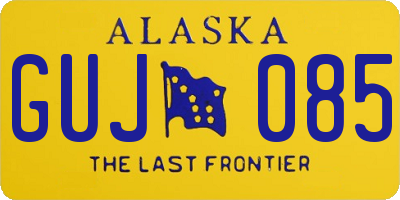 AK license plate GUJ085