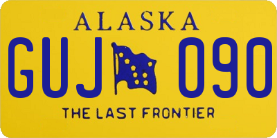 AK license plate GUJ090