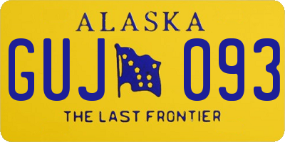 AK license plate GUJ093