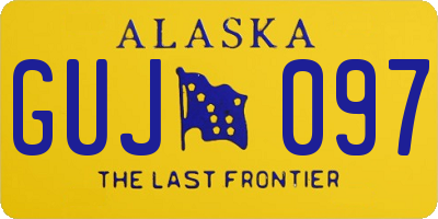 AK license plate GUJ097