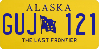 AK license plate GUJ121