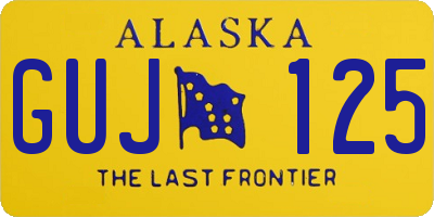 AK license plate GUJ125