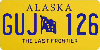 AK license plate GUJ126