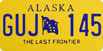 AK license plate GUJ145
