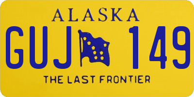 AK license plate GUJ149