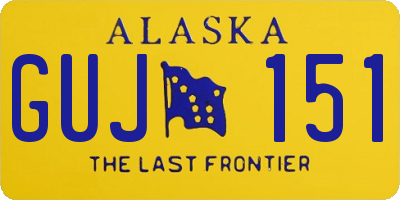 AK license plate GUJ151