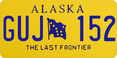 AK license plate GUJ152