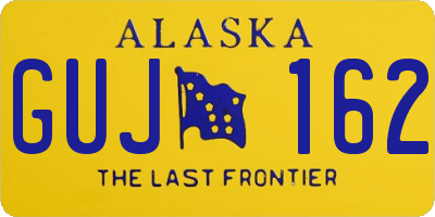 AK license plate GUJ162