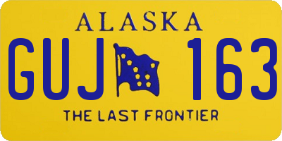 AK license plate GUJ163