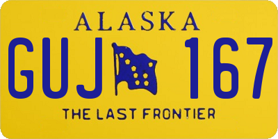 AK license plate GUJ167