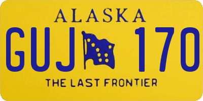 AK license plate GUJ170