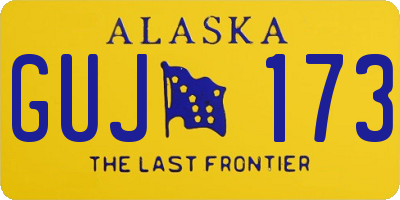 AK license plate GUJ173