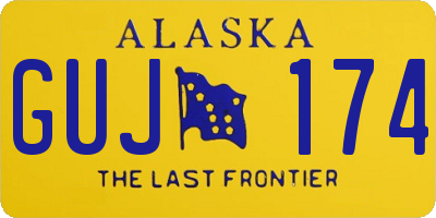 AK license plate GUJ174