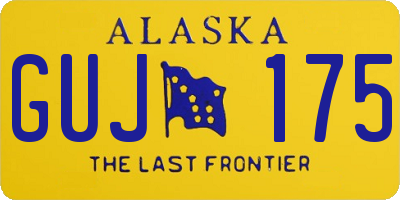 AK license plate GUJ175