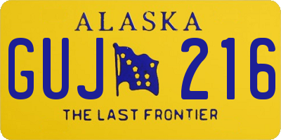 AK license plate GUJ216
