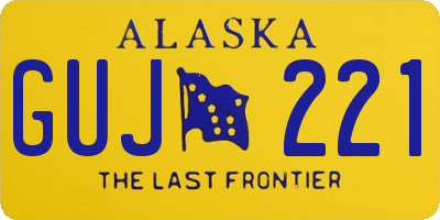 AK license plate GUJ221