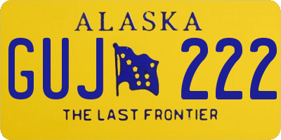 AK license plate GUJ222