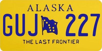 AK license plate GUJ227