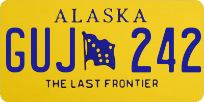 AK license plate GUJ242