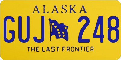 AK license plate GUJ248