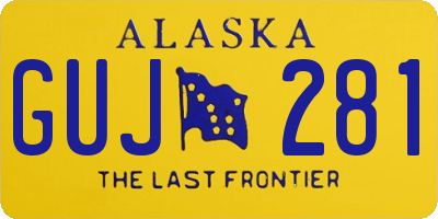 AK license plate GUJ281