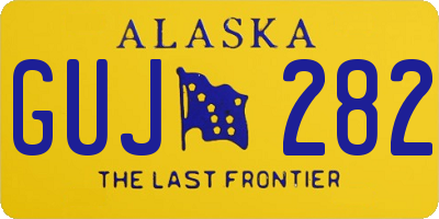 AK license plate GUJ282