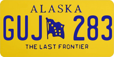 AK license plate GUJ283