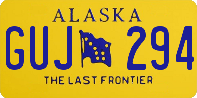 AK license plate GUJ294