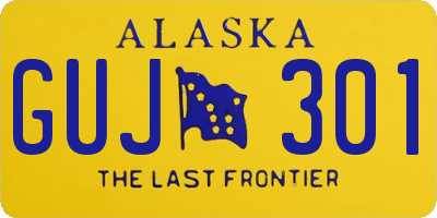 AK license plate GUJ301