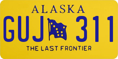 AK license plate GUJ311