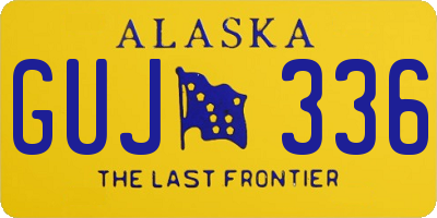 AK license plate GUJ336