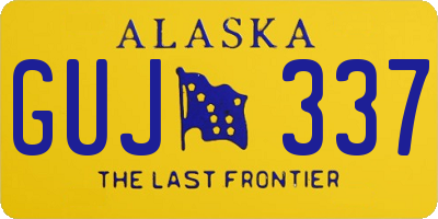 AK license plate GUJ337
