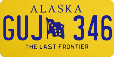 AK license plate GUJ346