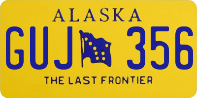 AK license plate GUJ356