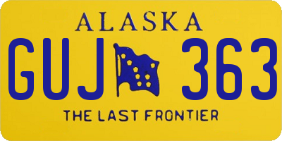 AK license plate GUJ363