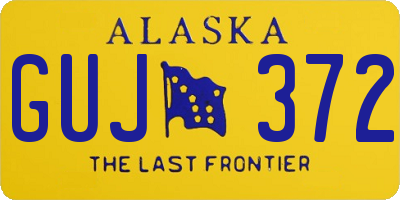 AK license plate GUJ372