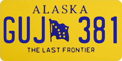 AK license plate GUJ381