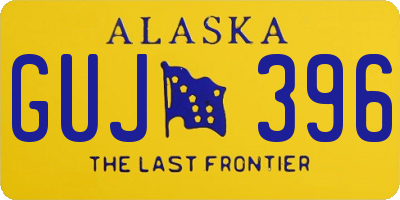 AK license plate GUJ396