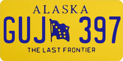 AK license plate GUJ397