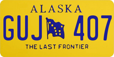 AK license plate GUJ407