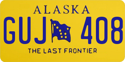 AK license plate GUJ408