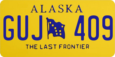 AK license plate GUJ409