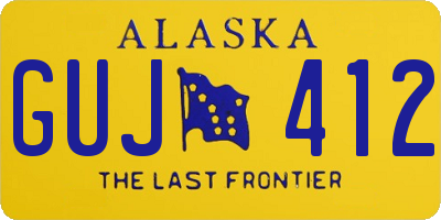 AK license plate GUJ412