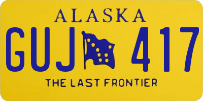 AK license plate GUJ417