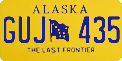 AK license plate GUJ435