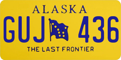 AK license plate GUJ436