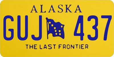 AK license plate GUJ437